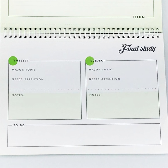 A4 One Semester Study Planner with Pen - Picture 6 of 8